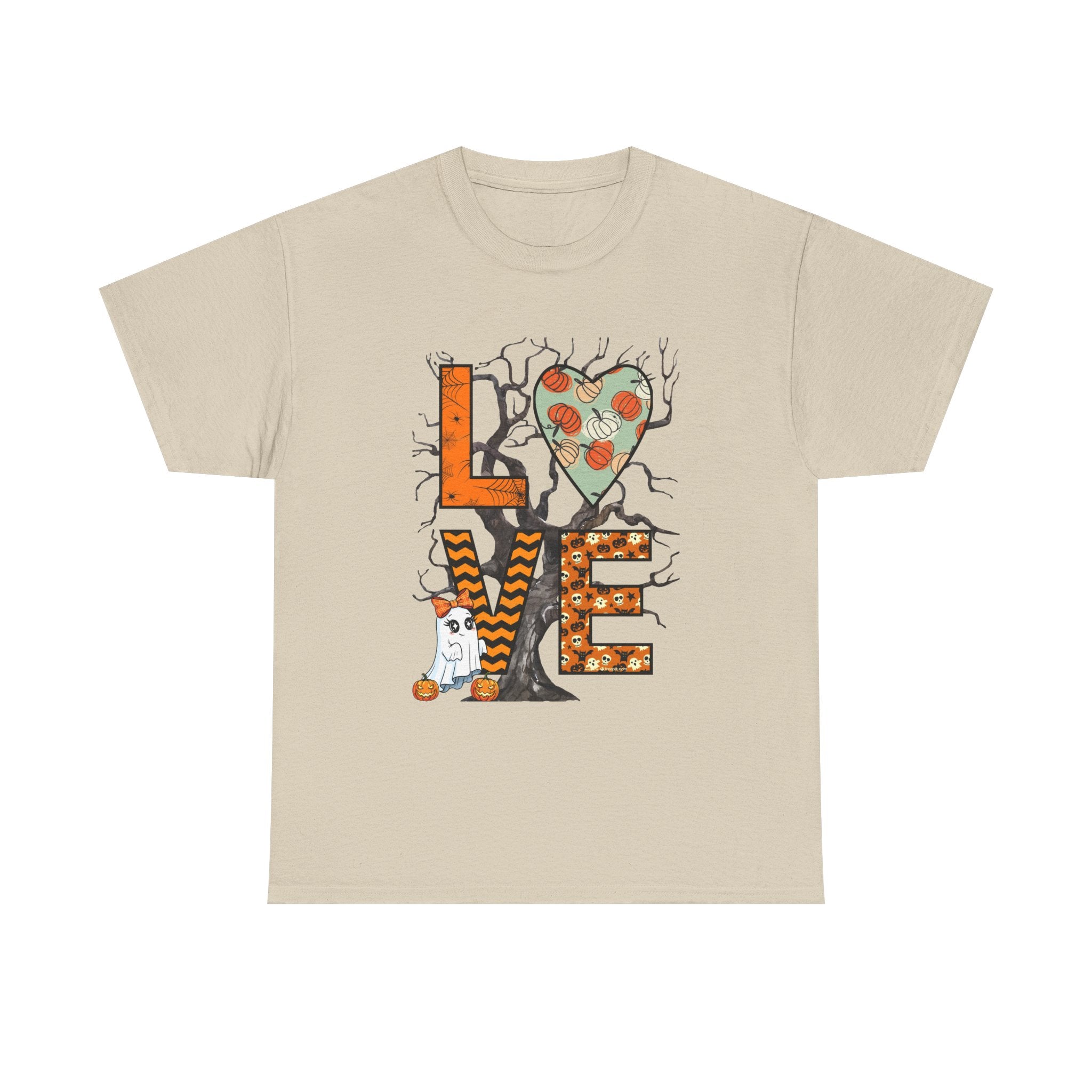LOVE Halloween T-Shirt — Spooky Pumpkin Heart Graphic Tee