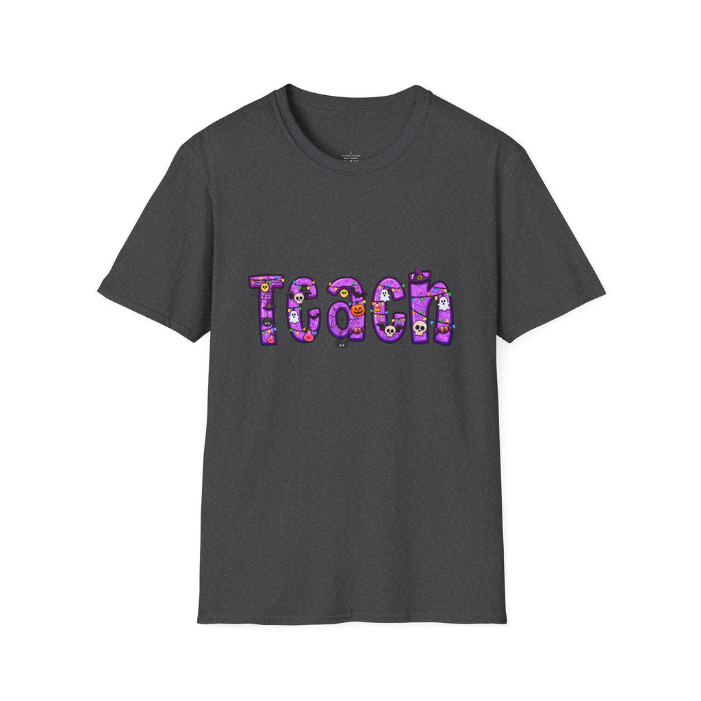 Halloween Purple Teach Unisex Softstyle T-Shirt