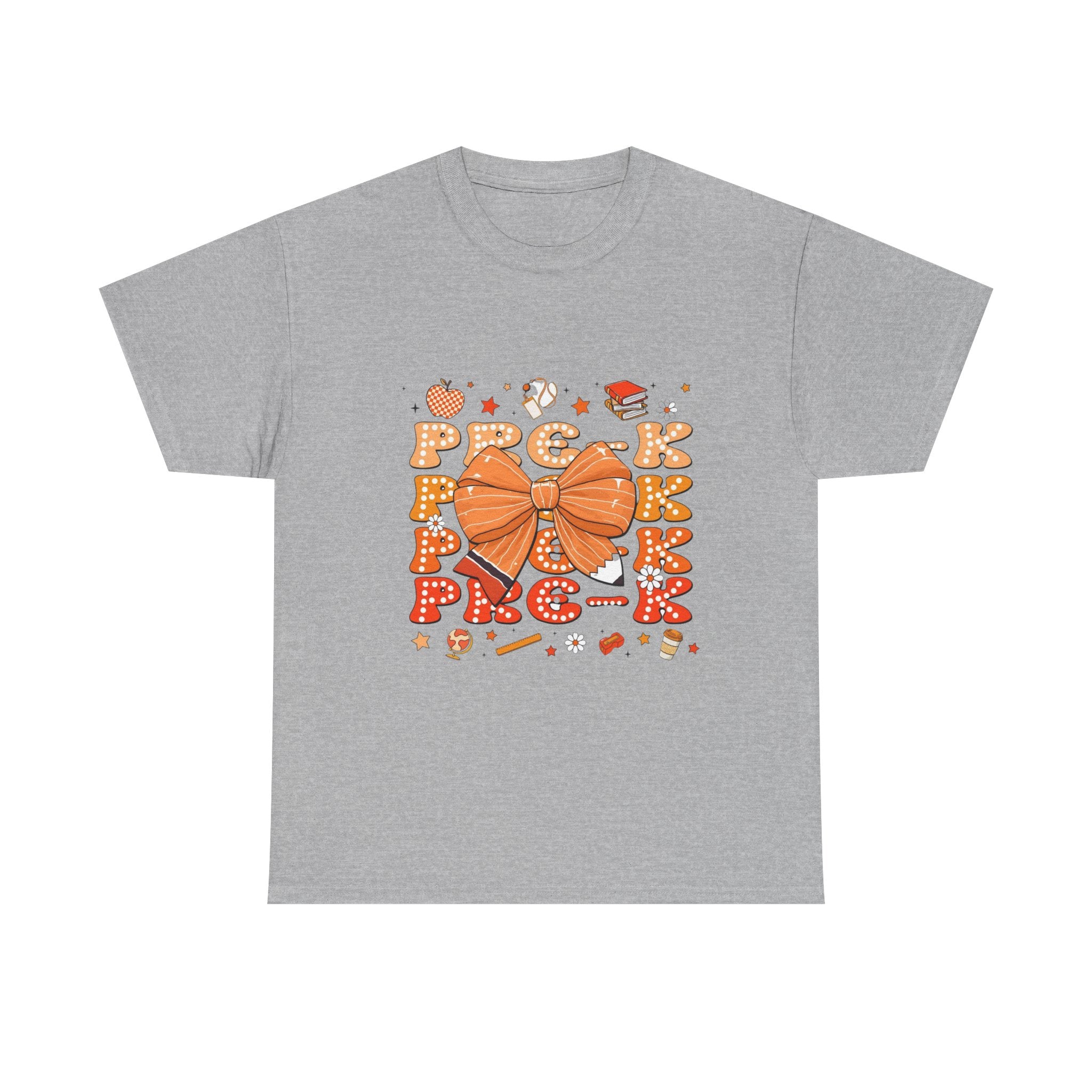 Pre-K Bow T-Shirt — Cute Fall Pumpkin Graphic Tee