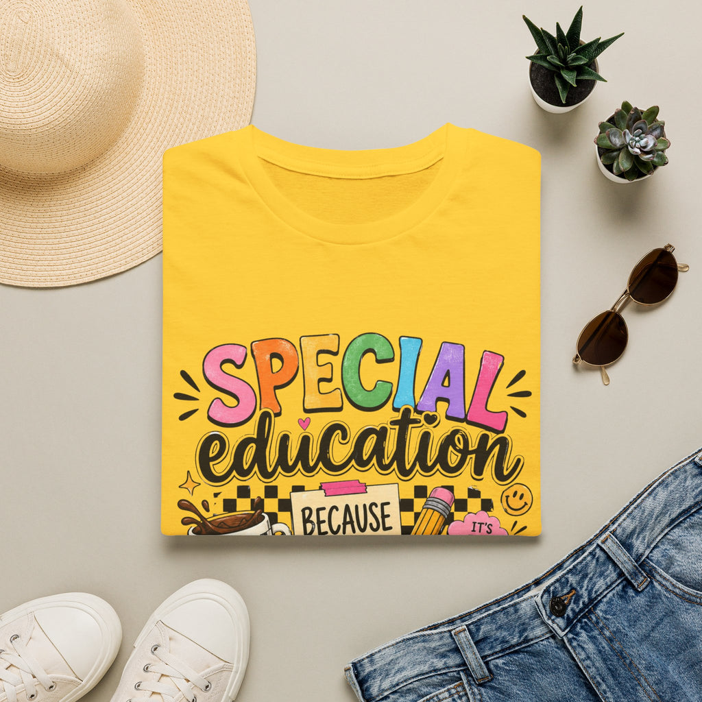 Special Education T-Shirt — "Special Education Because Normal Is Overrated" Colorful Teacher Tee