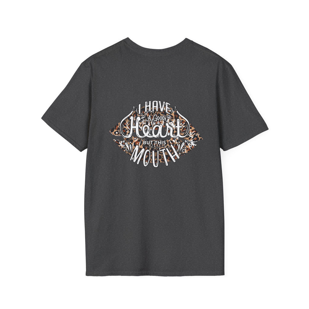 Leopard Kiss T-Shirt — Small Glam Lip Print Tee