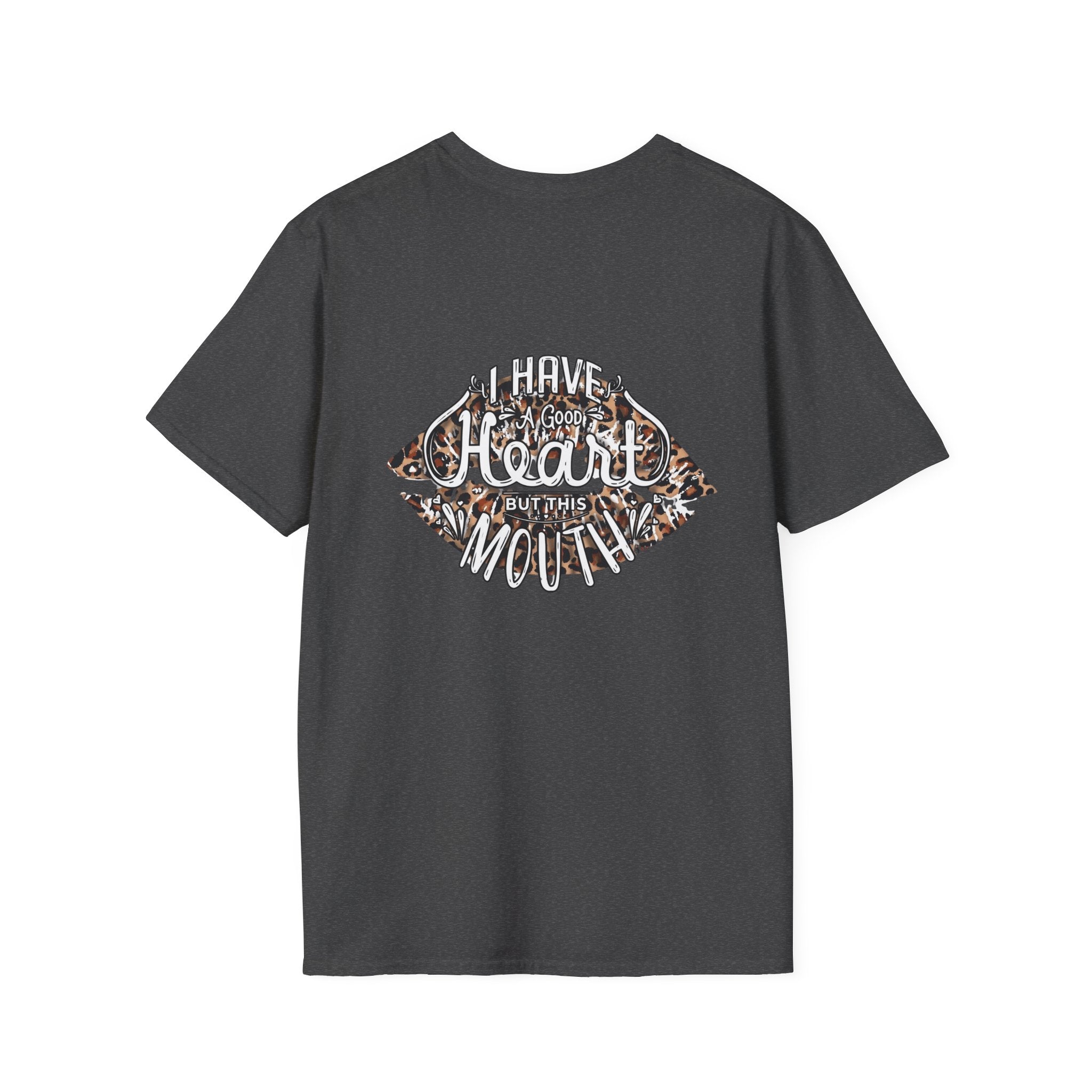 Leopard Kiss T-Shirt — Small Glam Lip Print Tee