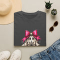 Skull Lace Bow T-Shirt — Gothic Cute Skeleton Graphic Tee