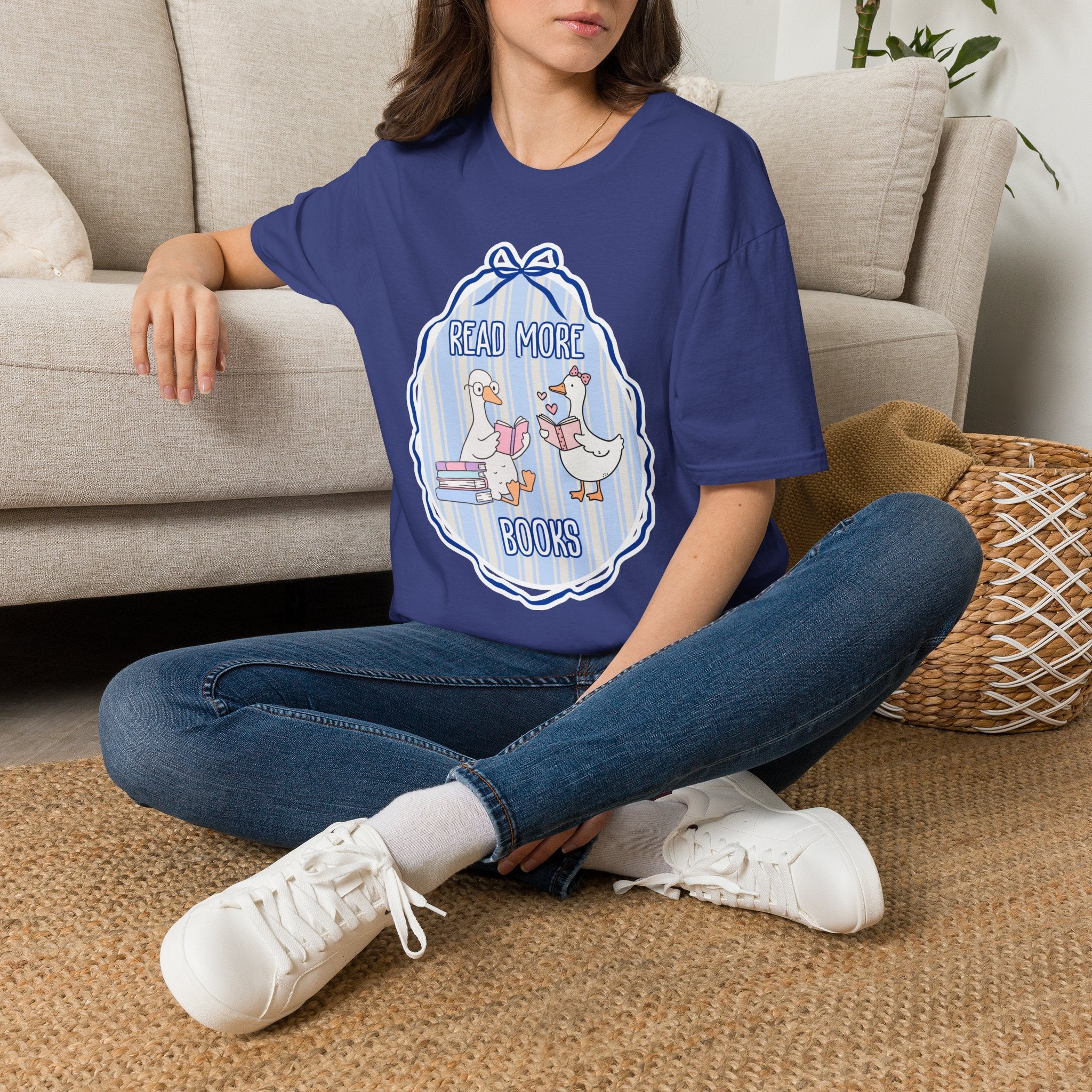 Read More Books T-Shirt — Cute Duck Family Reading Graphic Tee