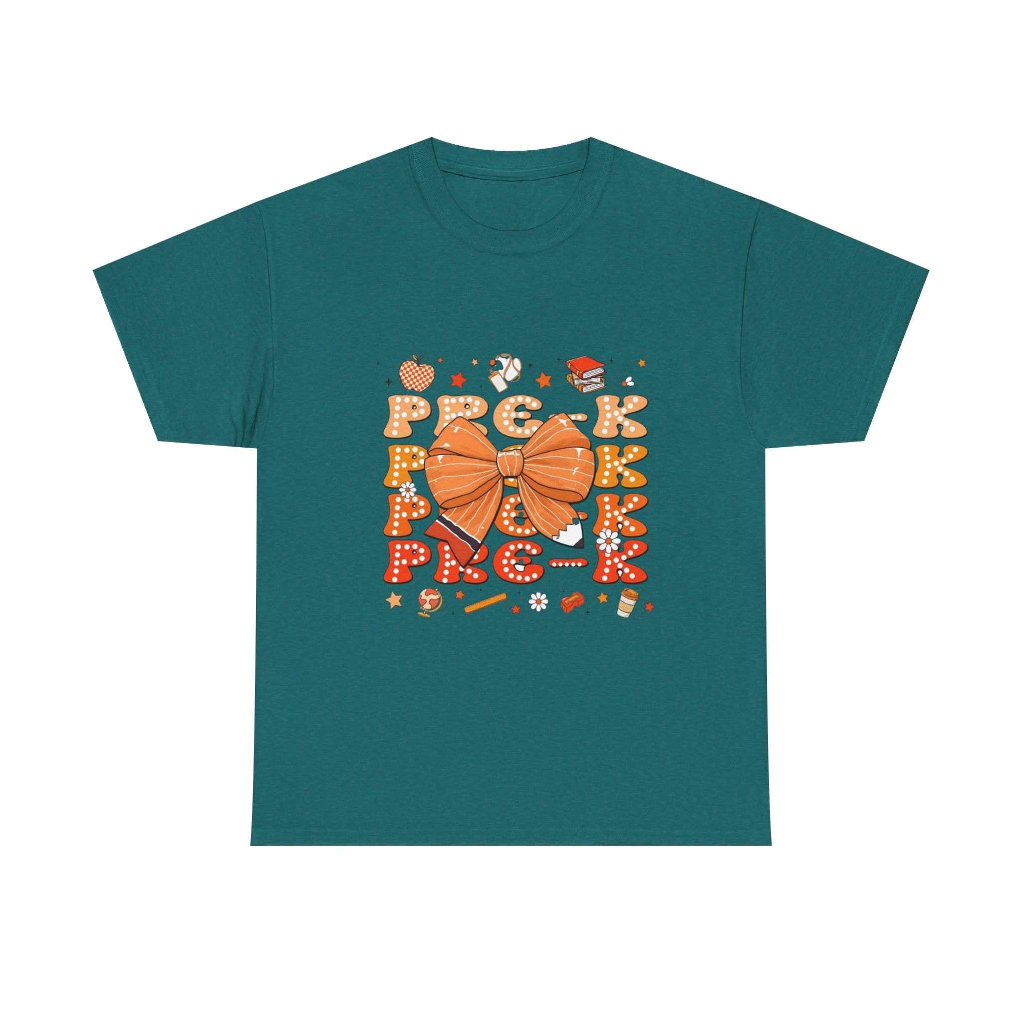 Pre-K Bow T-Shirt — Cute Fall Pumpkin Graphic Tee
